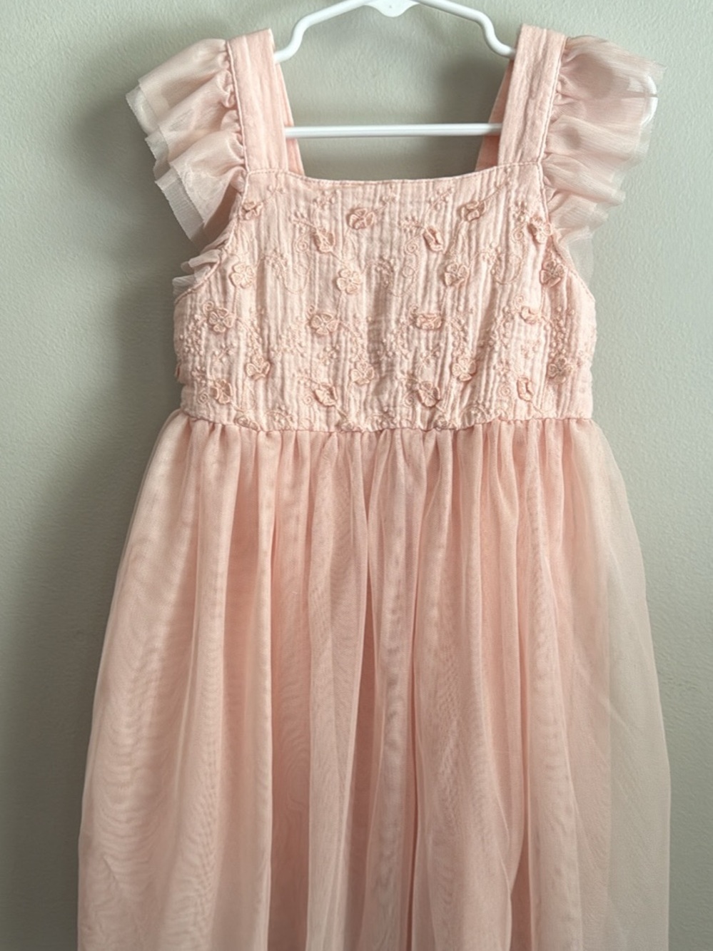 Cat & Jack Light Pink Tulle Dress with Embroidered Bodice